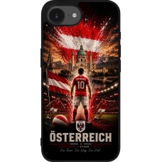 iPhone 17e / 16e Case Hülle - Silikon schwarz Fussball Österreich splash 2026