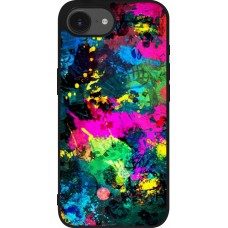 iPhone 16e Case Hülle - Silikon schwarz Splash paint