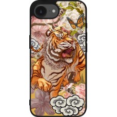 Coque iPhone 16e - Silicone rigide noir Spring 23 japanese tiger