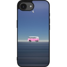 Coque iPhone 17e / 16e - Silicone rigide noir Spring 23 pink bus