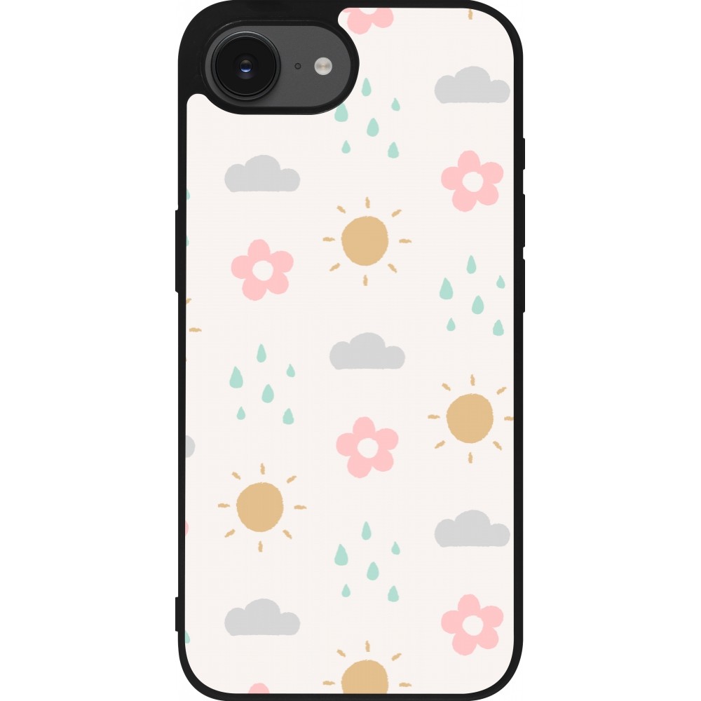 iPhone 16e Case Hülle - Silikon schwarz Spring 23 weather