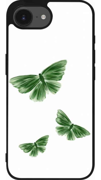 iPhone 17e / 16e Case Hülle - Silikon schwarz Butterflies Spring 2026