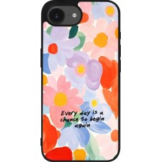Coque iPhone 17e / 16e - Silicone rigide noir Every day is a chance Spring 2026