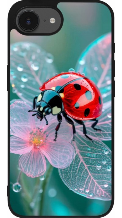 iPhone 17e / 16e Case Hülle - Silikon schwarz Ladybird in bloom Spring 2026