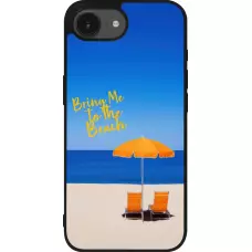 Coque iPhone 17e / 16e - Silicone rigide noir Summer 2025 Bring me to the beach