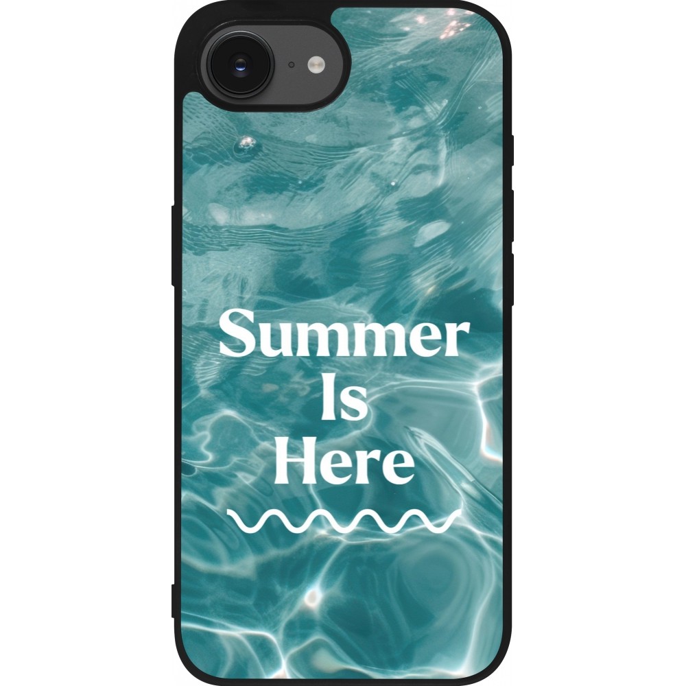 iPhone 16e Case Hülle - Silikon schwarz Summer 2025 Summer is here