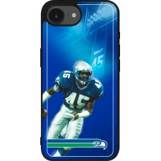 iPhone 16e Case Hülle - Silikon schwarz Super Bowl 26 Seattle 1
