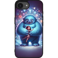 iPhone 16e Case Hülle - Silikon schwarz Valentin 2024 Flauschige Liebe