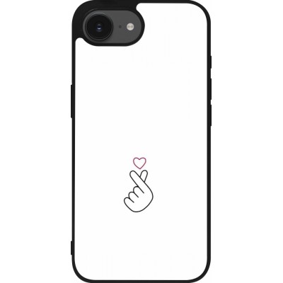 Coque iPhone 17e / 16e - Silicone rigide noir Valentine 2024 heat by Millennials