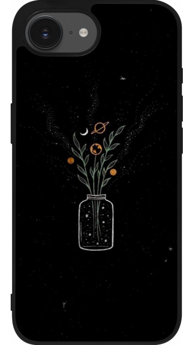 Coque iPhone 16e - Silicone rigide noir Vase black