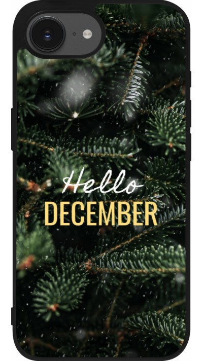 iPhone 16e Case Hülle - Silikon schwarz Winter 25 Winter hello december