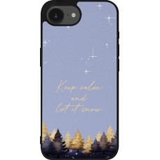 iPhone 16e Case Hülle - Silikon schwarz Winter 25 Winter illustration of trees