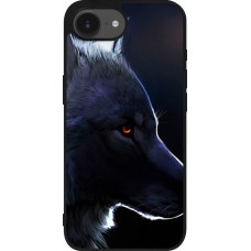 Coque iPhone 17e / 16e - Silicone rigide noir Wolf Shape