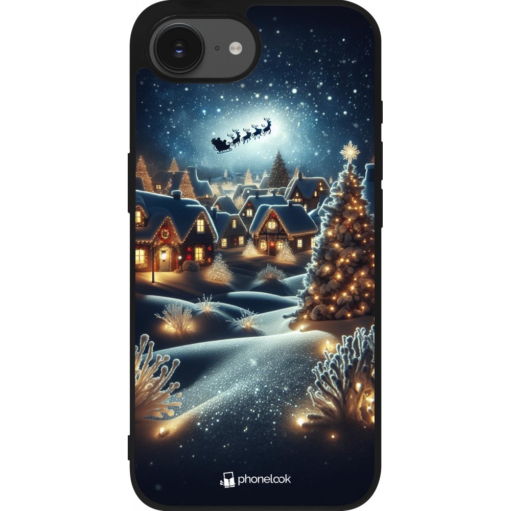 iPhone 16e Case Hülle - Silikon schwarz Weihnachten 2023 Weihnachten steht vor der Tür