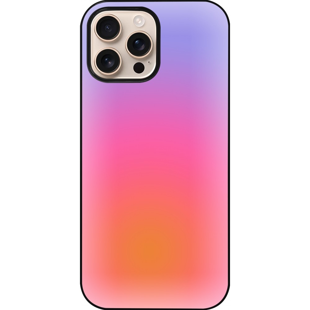 iPhone 16 Pro Max Case Hülle - Orange Pink Blue Gradient