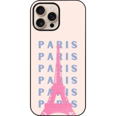 iPhone 16 Pro Max Case Hülle - Paris Pink Print