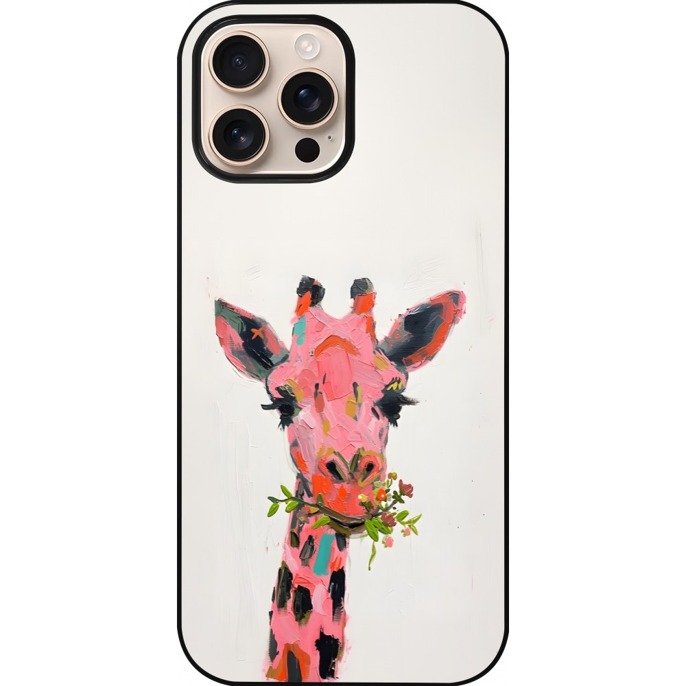 iPhone 16 Pro Max Case Hülle - Pink Girafe Paint