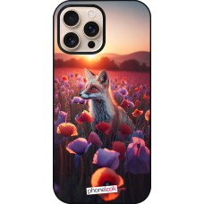iPhone 16 Pro Max Case Hülle - Purpurroter Fuchs bei Dammerung
