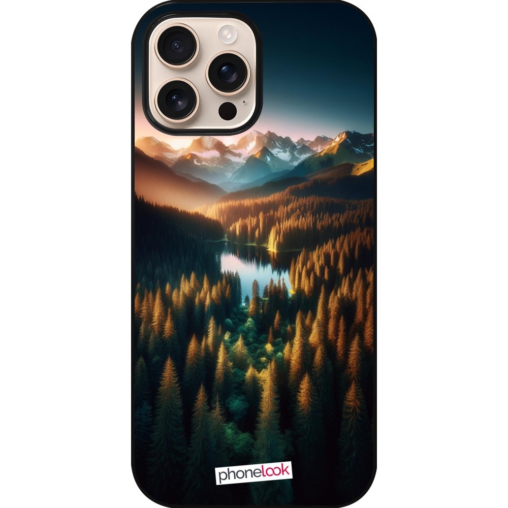 Coque iPhone 16 Pro Max - Sunset Forest Lake