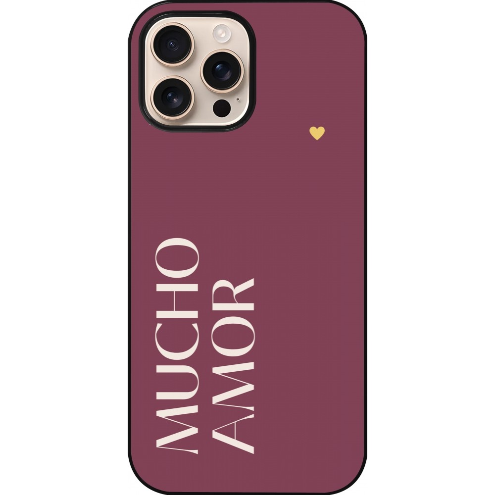 Coque iPhone 16 Pro Max - Valentine 2024 mucho amor rosado