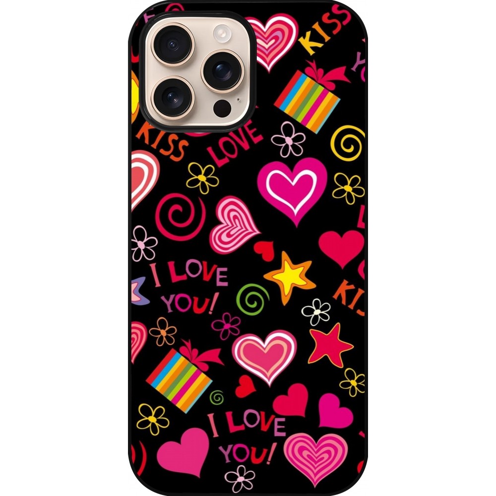 Coque iPhone 16 Pro Max - Valentine 2023 love symbols