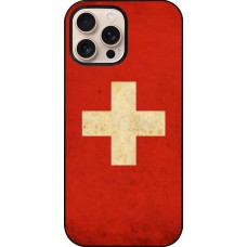 iPhone 16 Pro Max Case Hülle - Vintage Flag SWISS