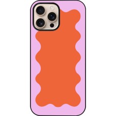 iPhone 16 Pro Max Case Hülle - Wavy Rectangle Orange Pink