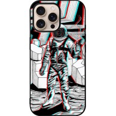 Coque iPhone 16 Pro Max - Silicone rigide noir Anaglyph Astronaut