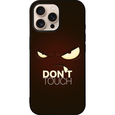 iPhone 16 Pro Max Case Hülle - Silikon schwarz Angry Dont Touch