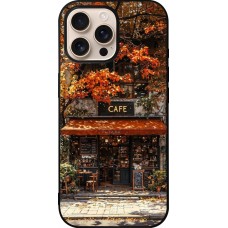 iPhone 16 Pro Max Case Hülle - Silikon schwarz Autumn 25 Coffee shop