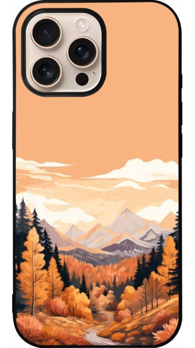 Coque iPhone 16 Pro Max - Silicone rigide noir Autumn 25 Mountains