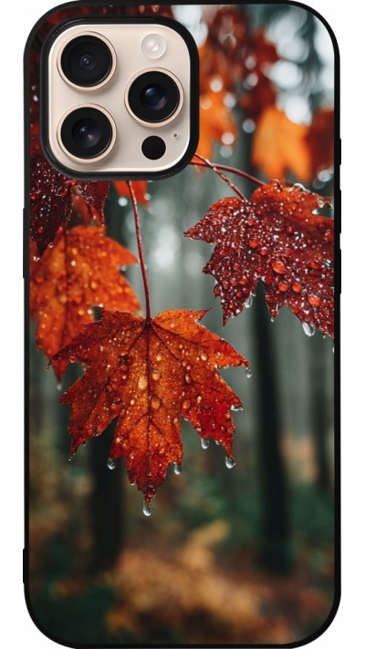 Coque iPhone 16 Pro Max - Silicone rigide noir Autumn 25 Rain
