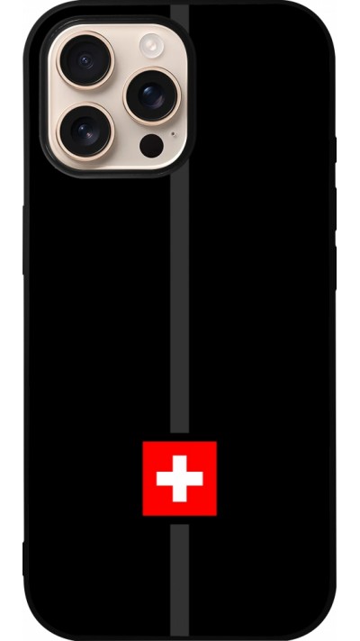iPhone 16 Pro Max Case Hülle - Silikon schwarz Kanton CH schwarz