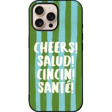Coque iPhone 16 Pro Max - Silicone rigide noir Cheers 2026