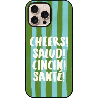 Coque iPhone 16 Pro Max - Silicone rigide noir Cheers 2026