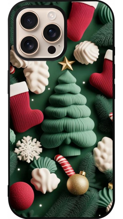 iPhone 16 Pro Max Case Hülle - Silikon schwarz Christmas 25 Christmas textiles