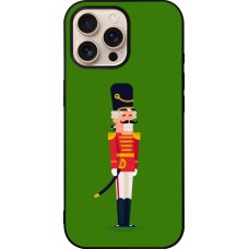 iPhone 16 Pro Max Case Hülle - Silikon schwarz Christmas 25 Nutcracker Green