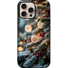 Coque iPhone 16 Pro Max - Silicone rigide noir Christmas 25 Xmas Decorated Tree