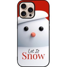 Coque iPhone 16 Pro Max - Silicone rigide noir Christmas 25 Xmas Snowman