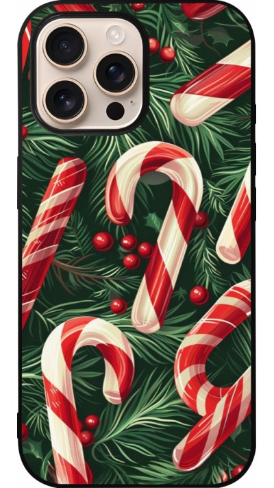 iPhone 16 Pro Max Case Hülle - Silikon schwarz Christmas 25 Xmas Stick