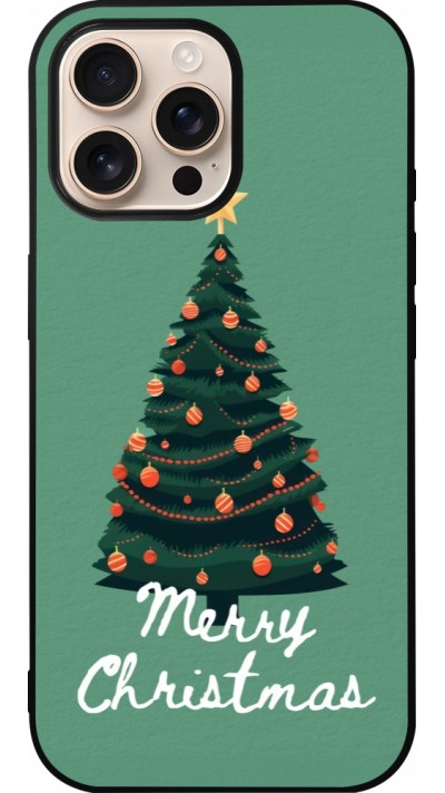 iPhone 16 Pro Max Case Hülle - Silikon schwarz Christmas 25 Xmas Tree