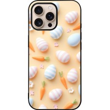 Coque iPhone 16 Pro Max - Silicone rigide noir Easter 2026 Pattern Easter