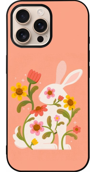 Coque iPhone 16 Pro Max - Silicone rigide noir Easter 2026 Rabbit collage