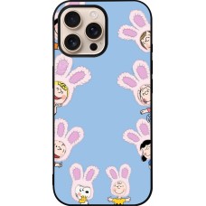 Coque iPhone 16 Pro Max - Silicone rigide noir Easter 2026 Snoopy