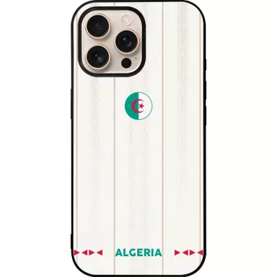 iPhone 16 Pro Max Case Hülle - Silikon schwarz Algerien 2026 personalisierbares Fussballtrikot
