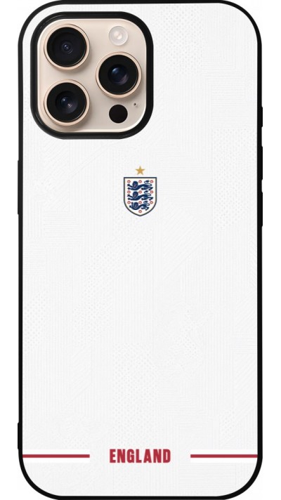 iPhone 16 Pro Max Case Hülle - Silikon schwarz England 2026 personalisierbares Fussballtrikot