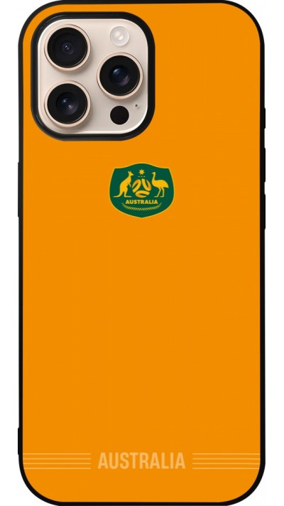 iPhone 16 Pro Max Case Hülle - Silikon schwarz Australien 2026 personalisierbares Fussballtrikot