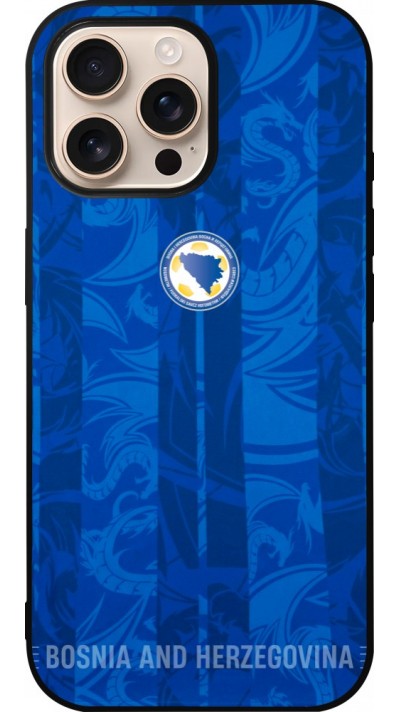 iPhone 16 Pro Max Case Hülle - Silikon schwarz Bosnien und Herzegowina 2026 personalisierbares Fussballtrikot