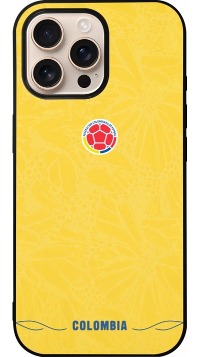 iPhone 16 Pro Max Case Hülle - Silikon schwarz Kolumbien 2026 personalisierbares Fussballtrikot