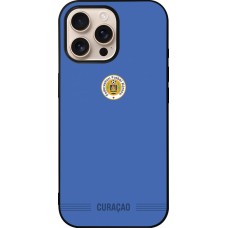 iPhone 16 Pro Max Case Hülle - Silikon schwarz Curaçao 2026 personalisierbares Fussballtrikot